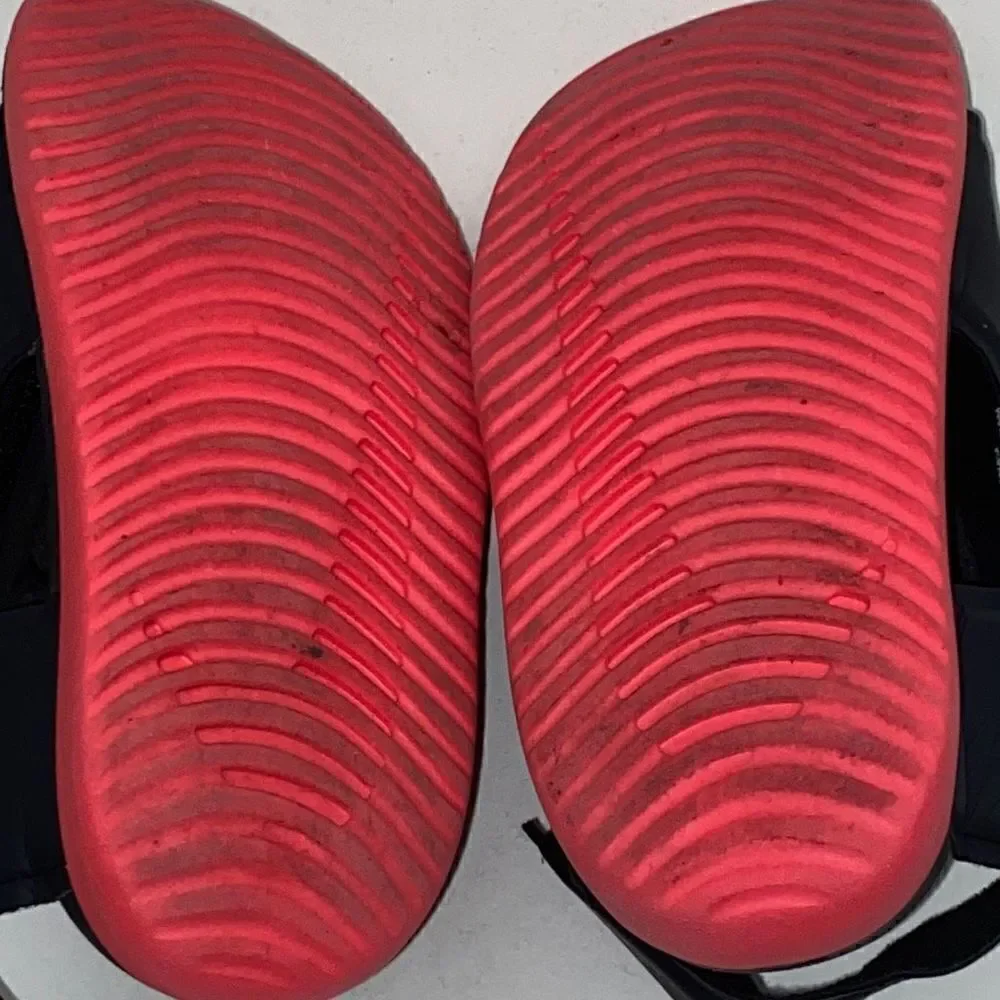 Nike Sunray Girl's Adjustable Back‎ and Mid Strap Black Pink Sandals Size 10